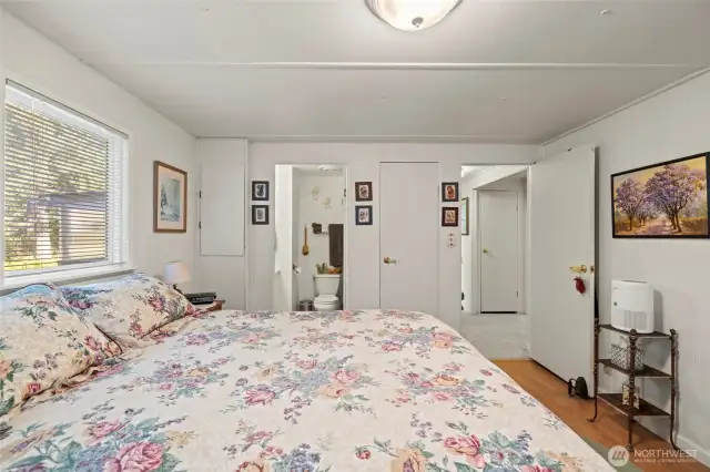 Primary bedroom with full bathroom