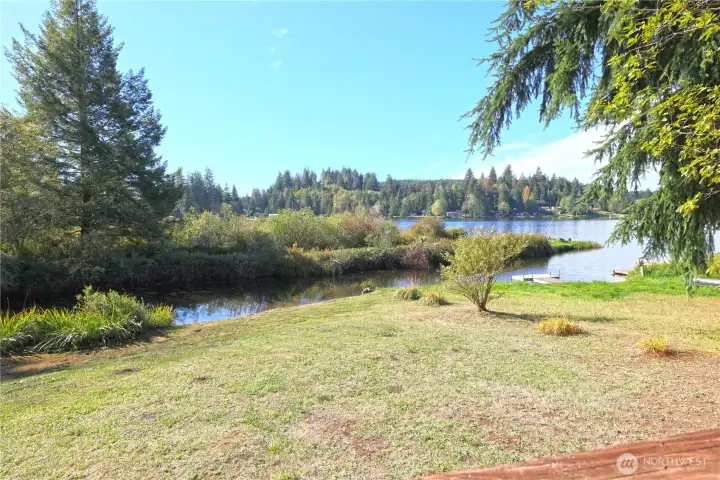 Rear yard to lake access