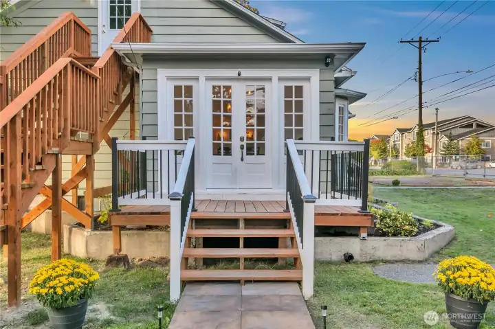 Upper level features a private entrance, with the option to reopen interior stairs to create a seamless connection between both levels. Upper level features a private entrance, with the option to reopen interior stairs to create a seamless connection between both levels.