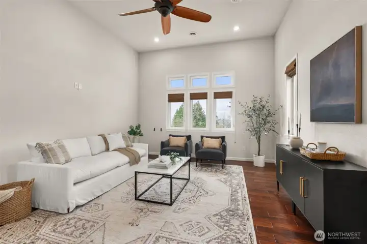 Main living with Open concept and Vaulted Ceilings.