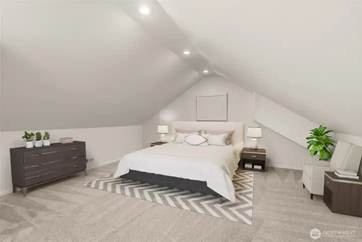 Digitally Staged 3rd Bedroom/Loft