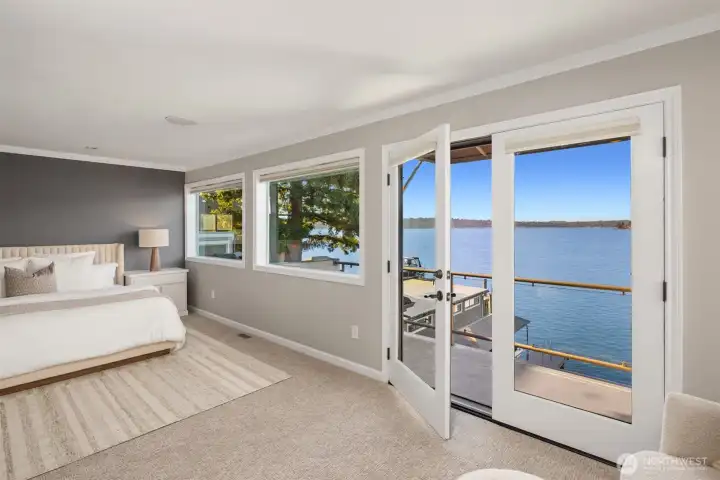 Take in the mornings overlooking the lake from your private deck!