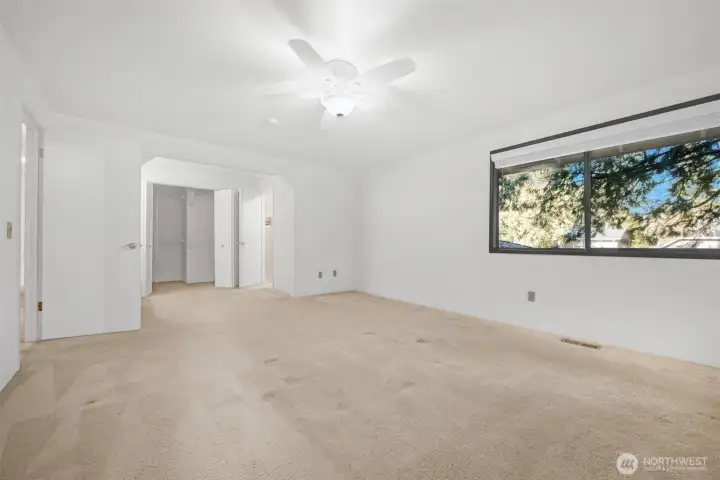 Incredible upstairs primary bedroom - Not staged
