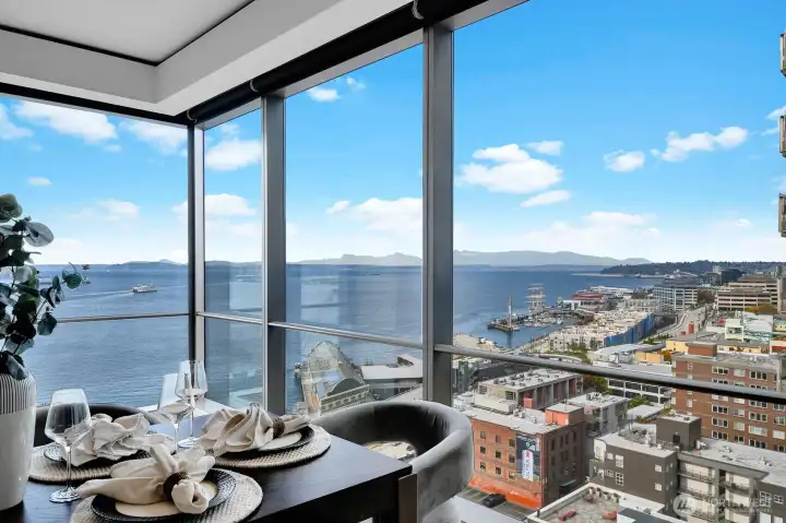 A close up look at the view from the dining area.