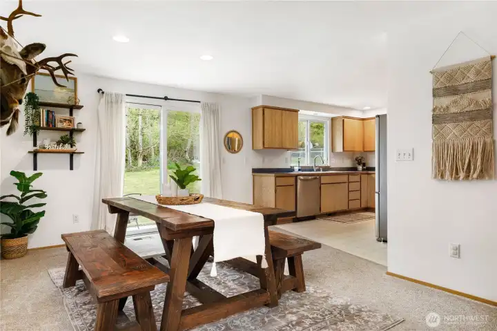 View of dining room.