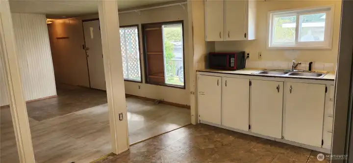 Open concept floorplan creates a spacious feel.