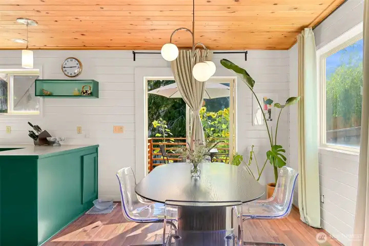 Easy outside access to one of your two remade decks.