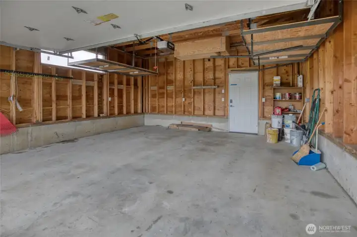 Two car garage on east side of home.