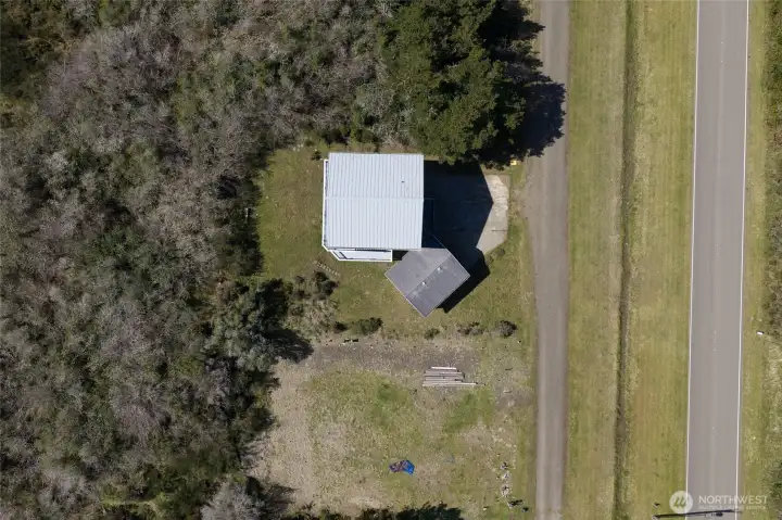 A look from above at the property.