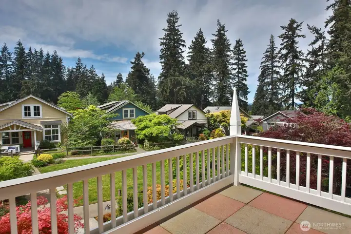 Enjoy peaceful mornings overlooking the gardens.