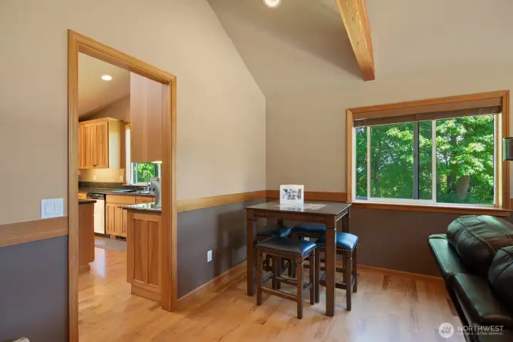 This extra area would be great for cards & games. This extra area would be great for cards & games.