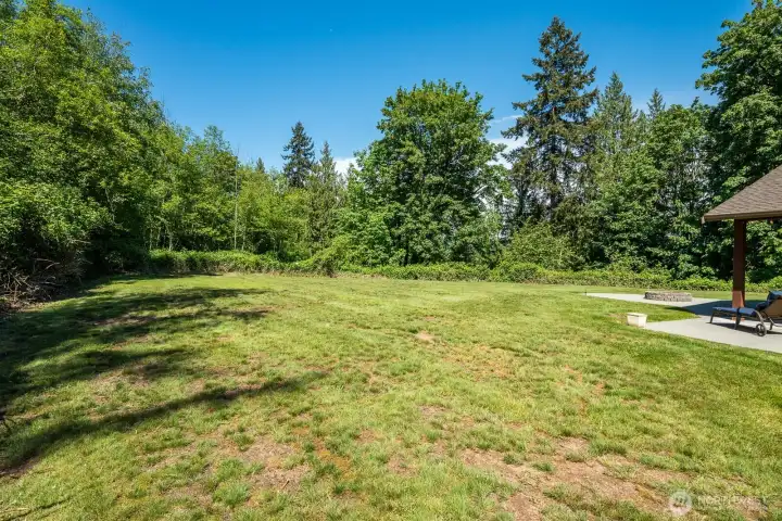large level back yard! Surrounded by green belt space. large level back yard! Surrounded by green belt space.