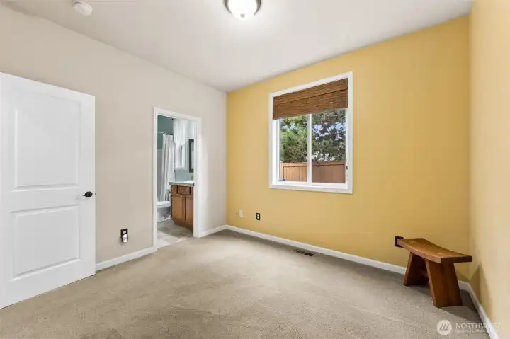 Bedroom #3 attached to the full sized bathroom.