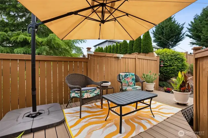 Private backyard get-away to help escape life's busy schedules for enough time to relax.