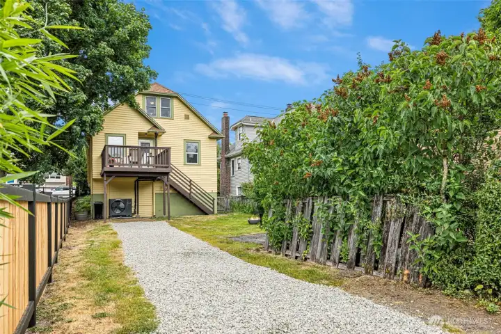 Extra long driveway