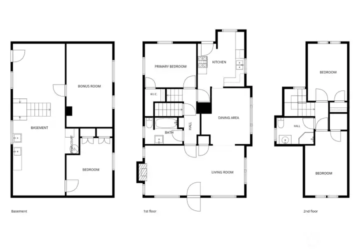 Floorplans all 3 floors