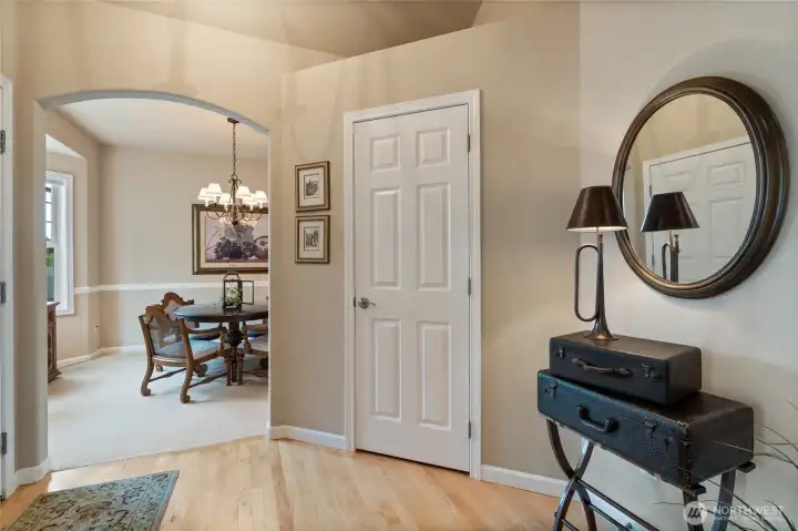 Second view of the entry shows off the ceiling height.