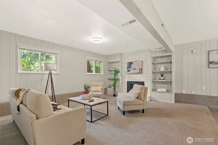 Lower level living area Lower level living area