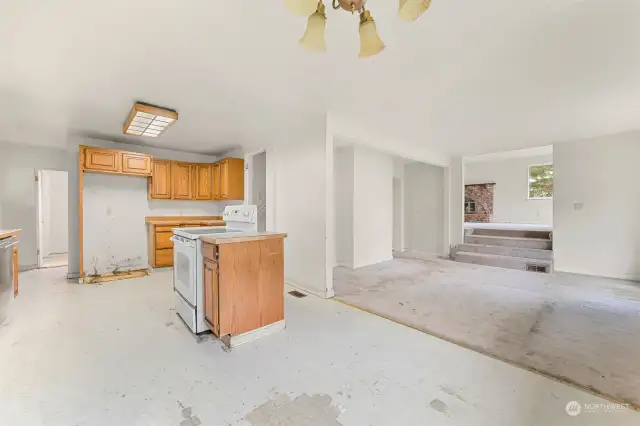 Kitchen and dining area