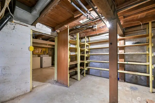 Great storage area off utility room.