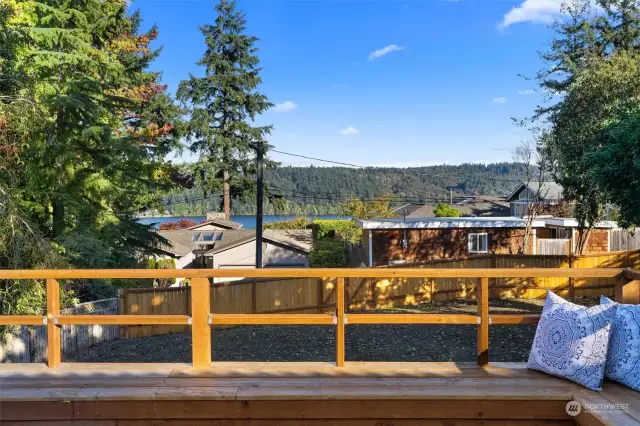 views from the main floor have landing seaplanes and tree lined water front