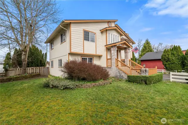 Large corner lot.