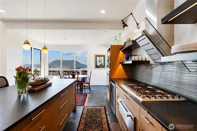 Exceptional appliances and open concept shelving