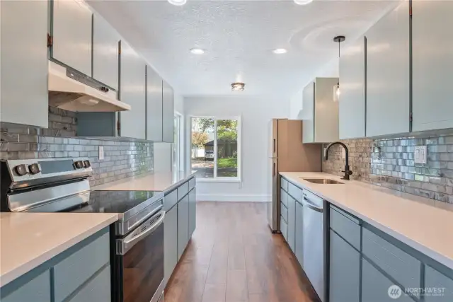 Updated kitchen with stainless appliances