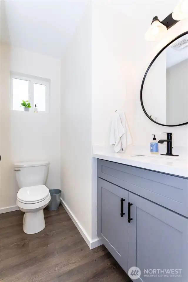 Downstairs half bath, with updates