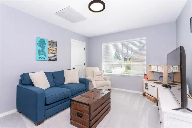 Expansive loft that can be used as media room