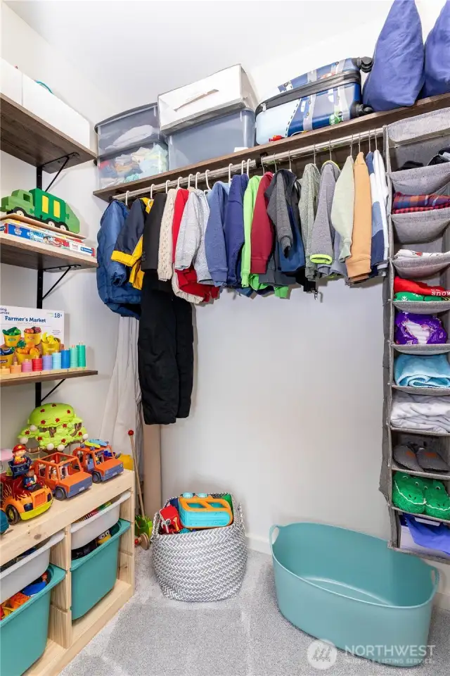 Each bedroom comes with its own walk in closet