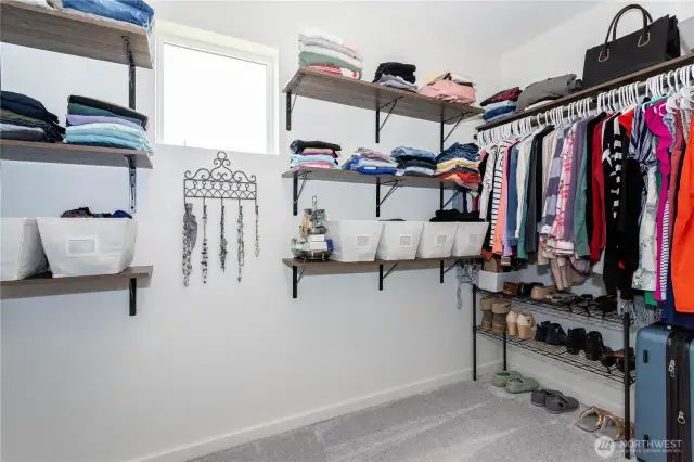 Sizeable closet space for primary