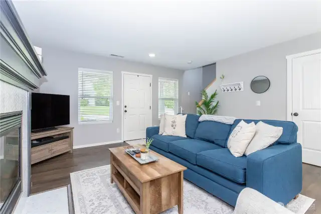 Living Room with Fire Place