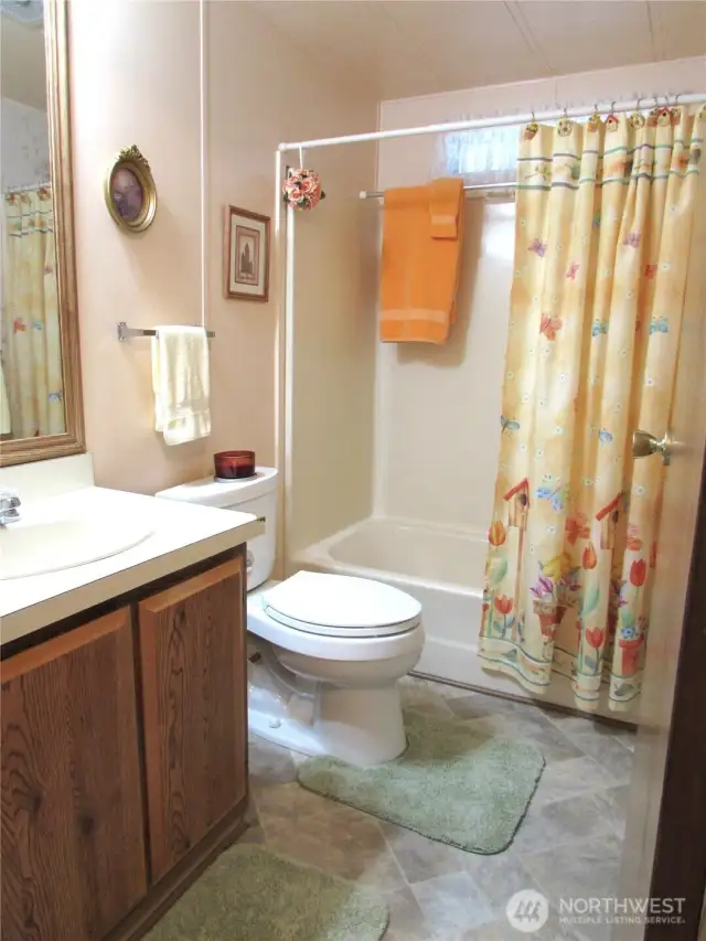 Main Bath off Hallway.