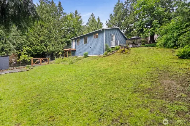 Just under 1/4 acre yard