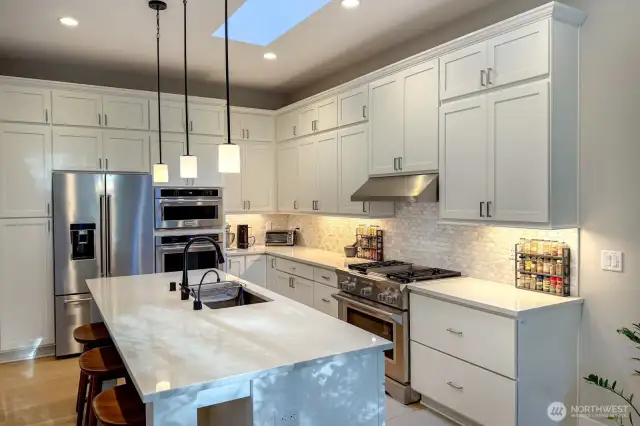 Skylight brings lots of natural light throughout the day