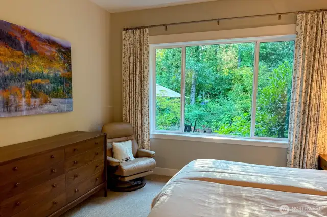 Primary bedroom back yard views