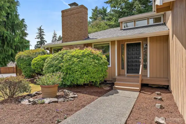 The covered entry is a nice feature in the PNW
