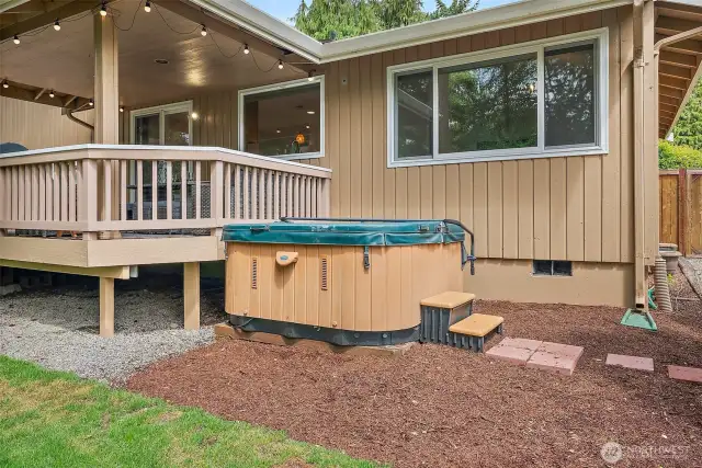The hot tub is a great place to unwind after a busy day.