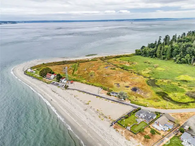 Hansville lighthouse is a popular destination to visit, stroll or fish off the beach.
