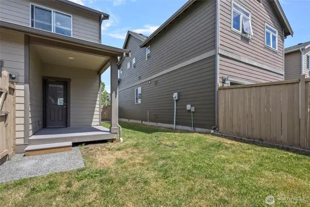 One of the 2 patios, this one is covered, another great place to relax outside.