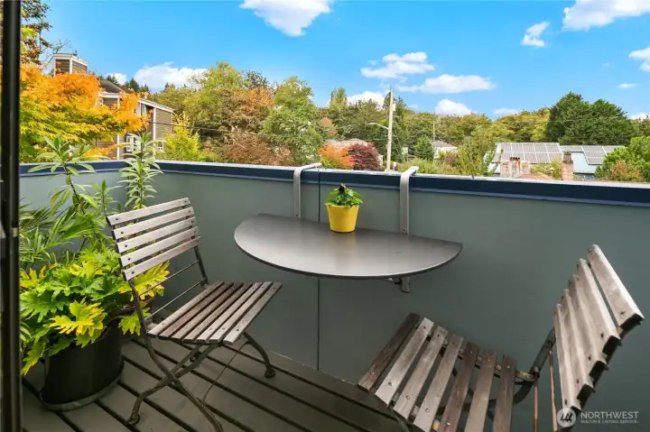 Sweet private deck to eat al fresco!