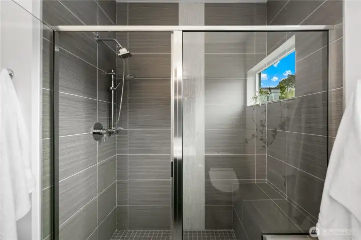 Shower in upper bathroom