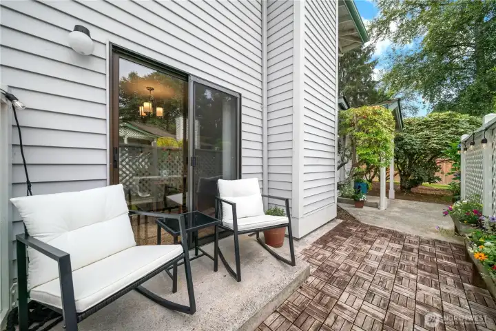Lovely private outdoor patio area.