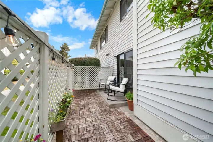 Quiet and inviting way to enjoy the outdoors at the back of the community.