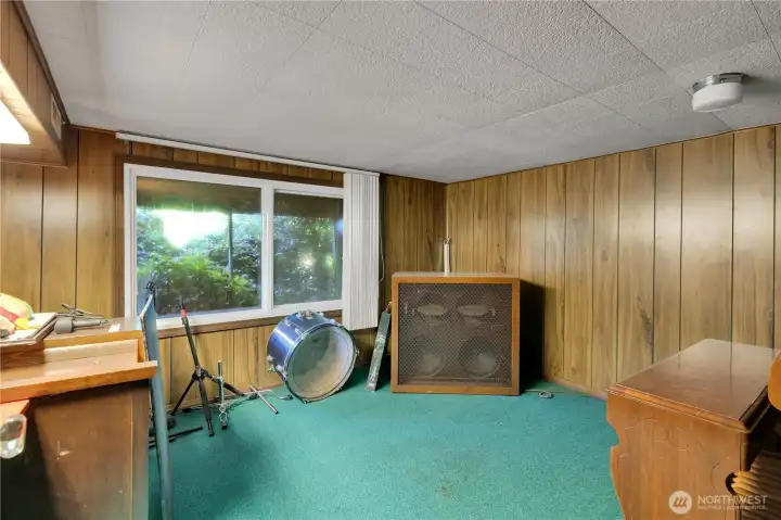 Finished room. Window overlooks north side of the home.