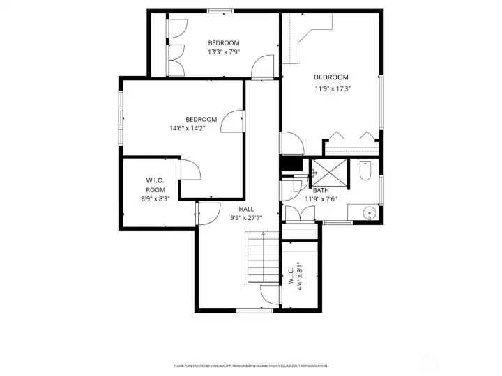 Upstairs floor plan