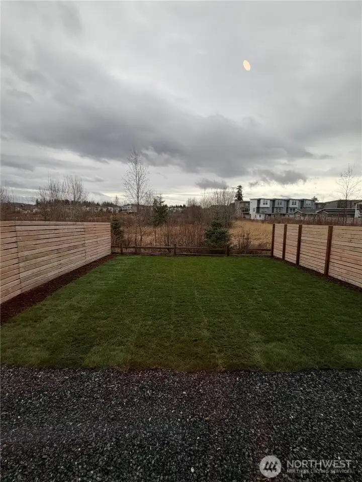 Back yard with view of Green Belt