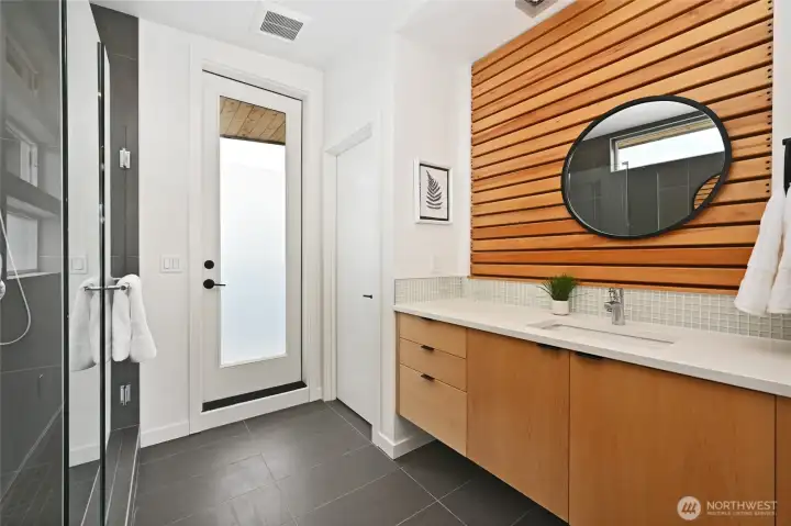 Private rooftop deck.