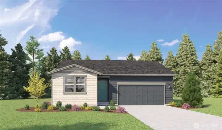 Rendering is representational. Actual home is under construction. Colors, materials, and features may vary. See site agent for details.